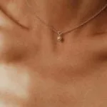שרשרת לולאות עדינה מכסף עם פנינה לבנה אמיתית כסף 925 (2)