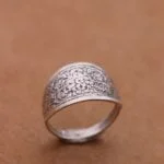 טבעת כסף עבה אתנית מעוטרת מכסף 925 (4)