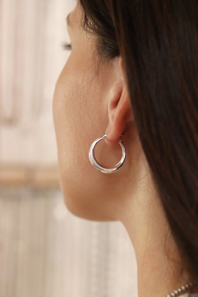 עגילי חישוק עבים מיוחדים מכסף 925 (1)