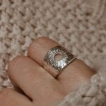 טבעת שמש מרוקעת מכסף 925 (2)