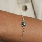 צמיד לברדורייט מכסף 925. צמידי אבני חן מכסף אמיתי. צמידי כסף מיוחדים עם אבני חן טבעיות. צמיד כסף עם אבן לברדורייט (2)