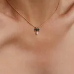 שרשרת אמרלד לאישה, אבני חושן, שרשרת אבן ברקת, שרשרת אבן חן לאישה, שרשראות זהב עדינות, תכשיטים עם אבן ברקת (1)