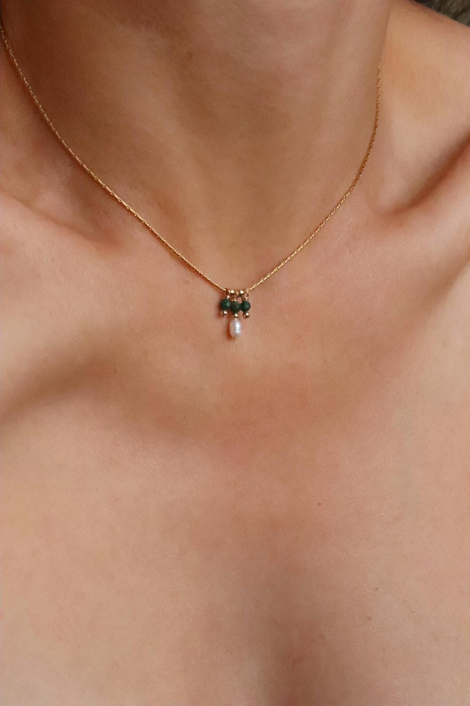 שרשרת אמרלד לאישה, אבני חושן, שרשרת אבן ברקת, שרשרת אבן חן לאישה, שרשראות זהב עדינות, תכשיטים עם אבן ברקת (1)