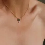 שרשרת אמרלד לאישה, אבני חושן, שרשרת אבן ברקת, שרשרת אבן חן לאישה, שרשראות זהב עדינות, תכשיטים עם אבן ברקת (2)