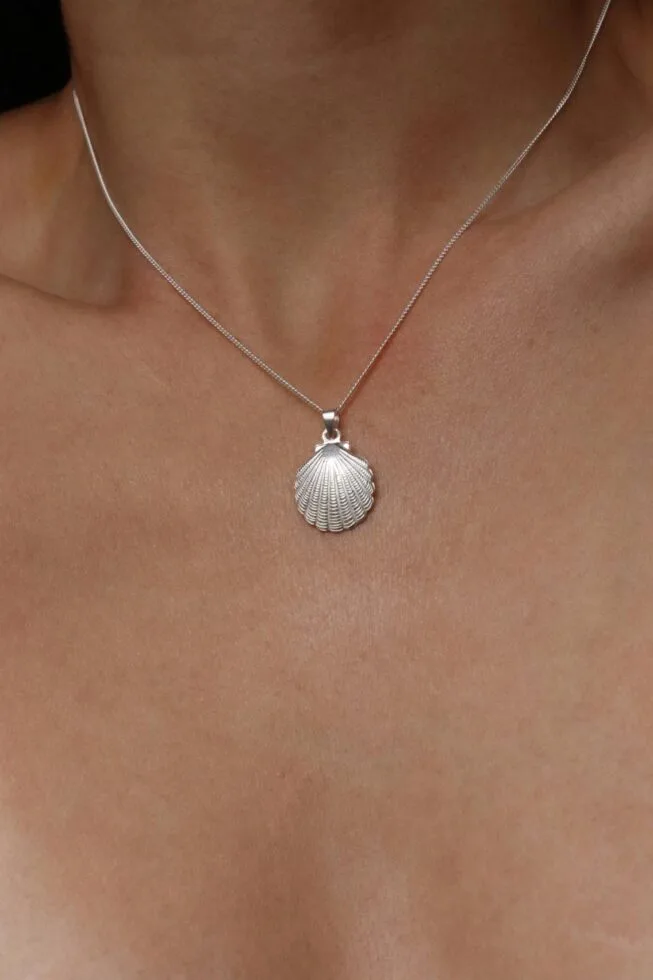 שרשרת צדף מכסף 925, שרשרת כסף עם צדף, שרשראות כסף מיוחדות