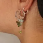 עגילי אבני חן, עגילי פרידוט, עגילי גארנט, תכשיטי אבני חן, עגילי חישוק לנשים (1)