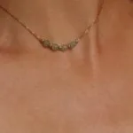 שרשרת זהב אוונטורין, שרשראות זהב עדינות, שרשראות אבני חן, שרשרת עם אוונטורין, שרשרת אבן חן ירוקה, שרשראות אוונטורין (1)