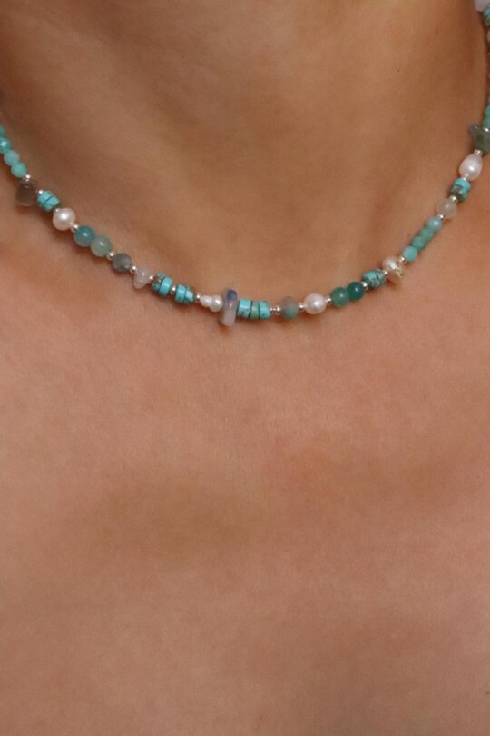 שרשרת אבני חן לאישה, שרשרת פנינים לאישה, שרשראות חרוזים, שרשרת צבעונית לאישה, שרשרת טורקיז לאישה, שרשראות מיוחדות