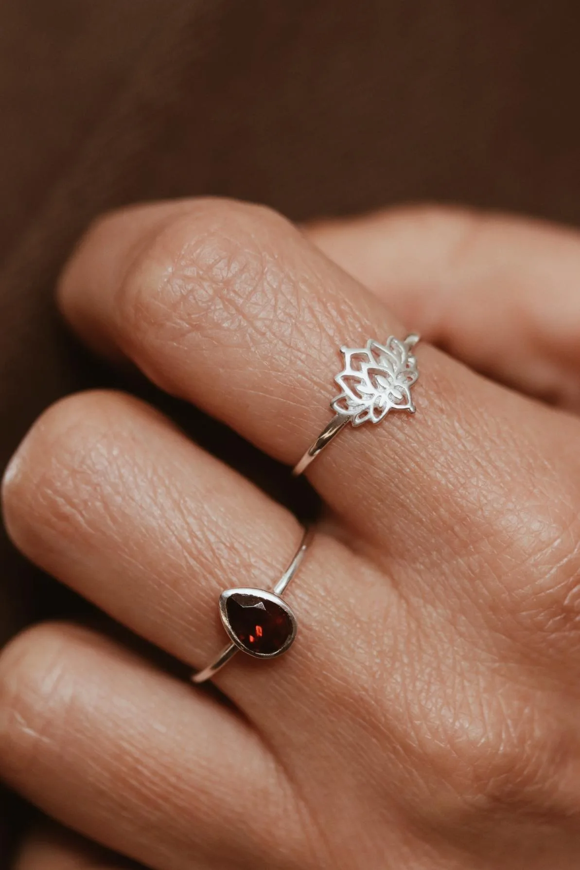 טבעת פרח לוטוס, טבעות כסף עדינות, טבעות פרחים, טבעות לנשים, טבעת לוטוס מכסף אמיתי, טבעות לנערות, טבעות בעבודת יד