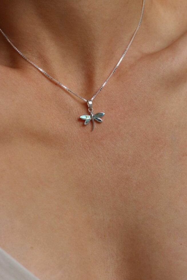 שרשרת שפירית, תליון שפירית, שרשראות כסף מיוחדות, שרשראות כסף עדינות, תכשיטים עם שפירית, צדף אבלון, תכשיטים מיוחדים (1)