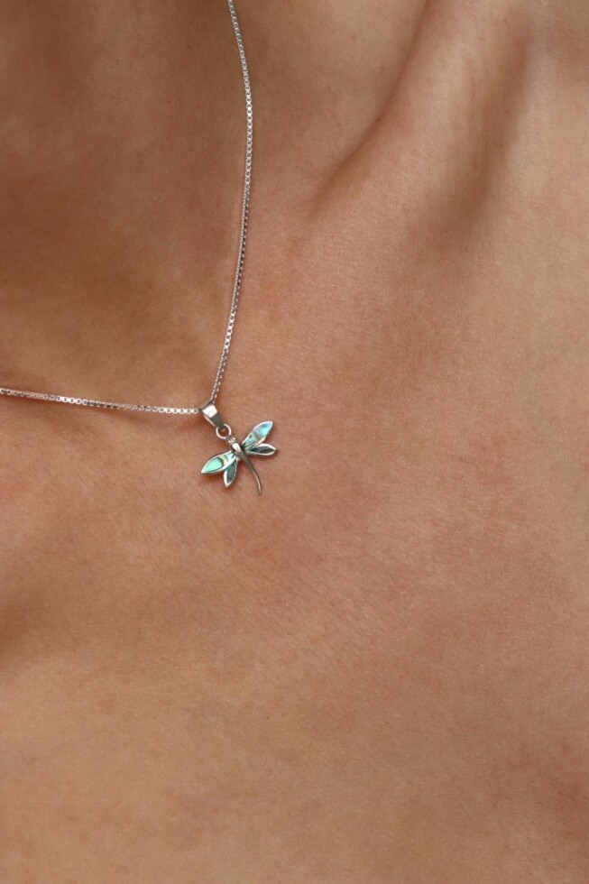 שרשרת שפירית, תליון שפירית, שרשראות כסף מיוחדות, שרשראות כסף עדינות, תכשיטים עם שפירית, צדף אבלון, תכשיטים מיוחדים (2)