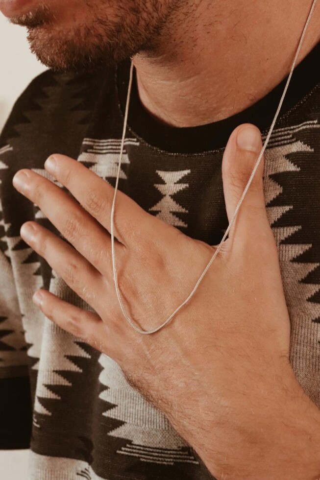 שרשרת כסף לגבר, שרשראות גברים, שרשרת ארוכה לגבר, שרשראות יוניסקס, שרשראות כסף דקות לגבר, שרשרת דקה לגבר (2)