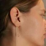עגילי שרוך לאישה, עגילי שרשרת ארוכה, עגילים ארוכים לאישה, עגילים משובצים לאישה, עגילים ציפוי זהב לאישה, עגילים לאירוע, עגילים לכלה (3)