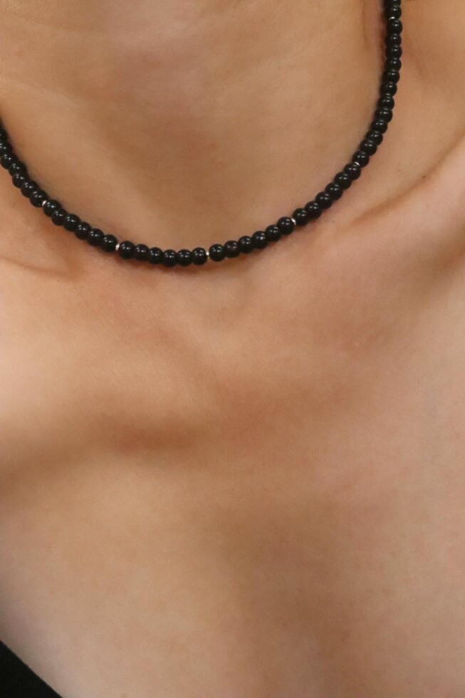 שרשרת טורמלין שחורה, אבני טרמלין שחורות, אבן להגנה, אבני מזל, אבני לידה, שרשרת אבנים שחורות, אבן טורמלין שחור, תכשיטים עם טורמלין שחור