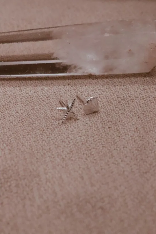 עגילי צדף צמודים לאוזן, עגילי כוכב ים צמודים לאוזן, עגילים לחיילות, עגילי כסף לחיילת, עגילים לצבא, עגילים תקניים