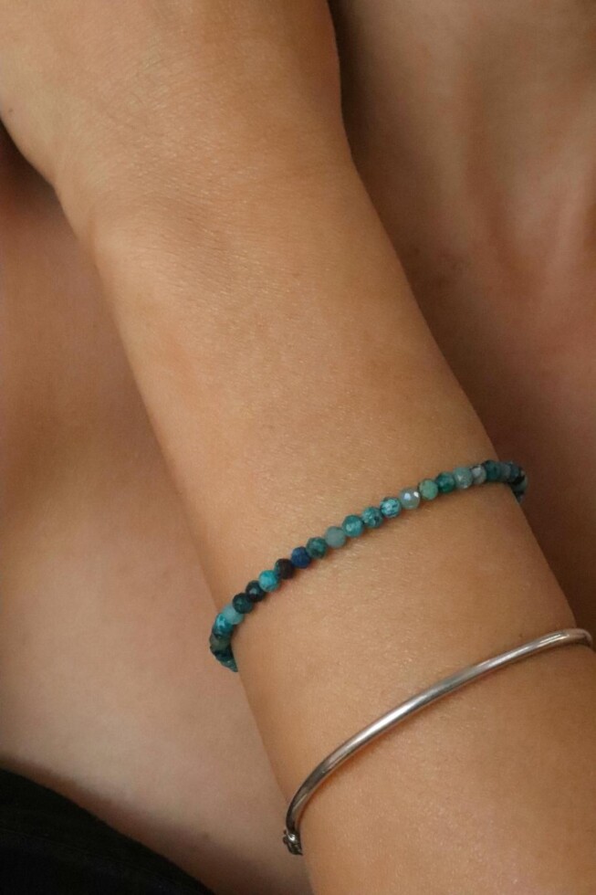 צמיד טורקיז לאישה, צמיד פרח מכסף 925, צמיד אבן חן לאישה, צמידי אבנים לנשים, אבני לידה, אבני חן טבעיות, חנות קריבטלים (2)