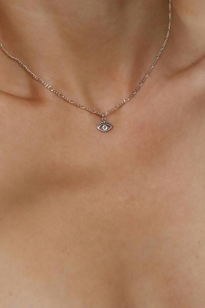 שרשרת עין לאישה, שרשרת עין הרע מכסף 925, קמע הגנה, תליון עין הרע למזל, שרשראות כסף לנשים, שרשרת עין כסף 925, שרשראות קבלה לנשים