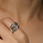 טבעת כסף פתוחה, טבעת כסף גלית, טבעות כסף לנשים, טבעת כסף לאישה, טבעות עמידות במים, טבעת כסף עבה (1)