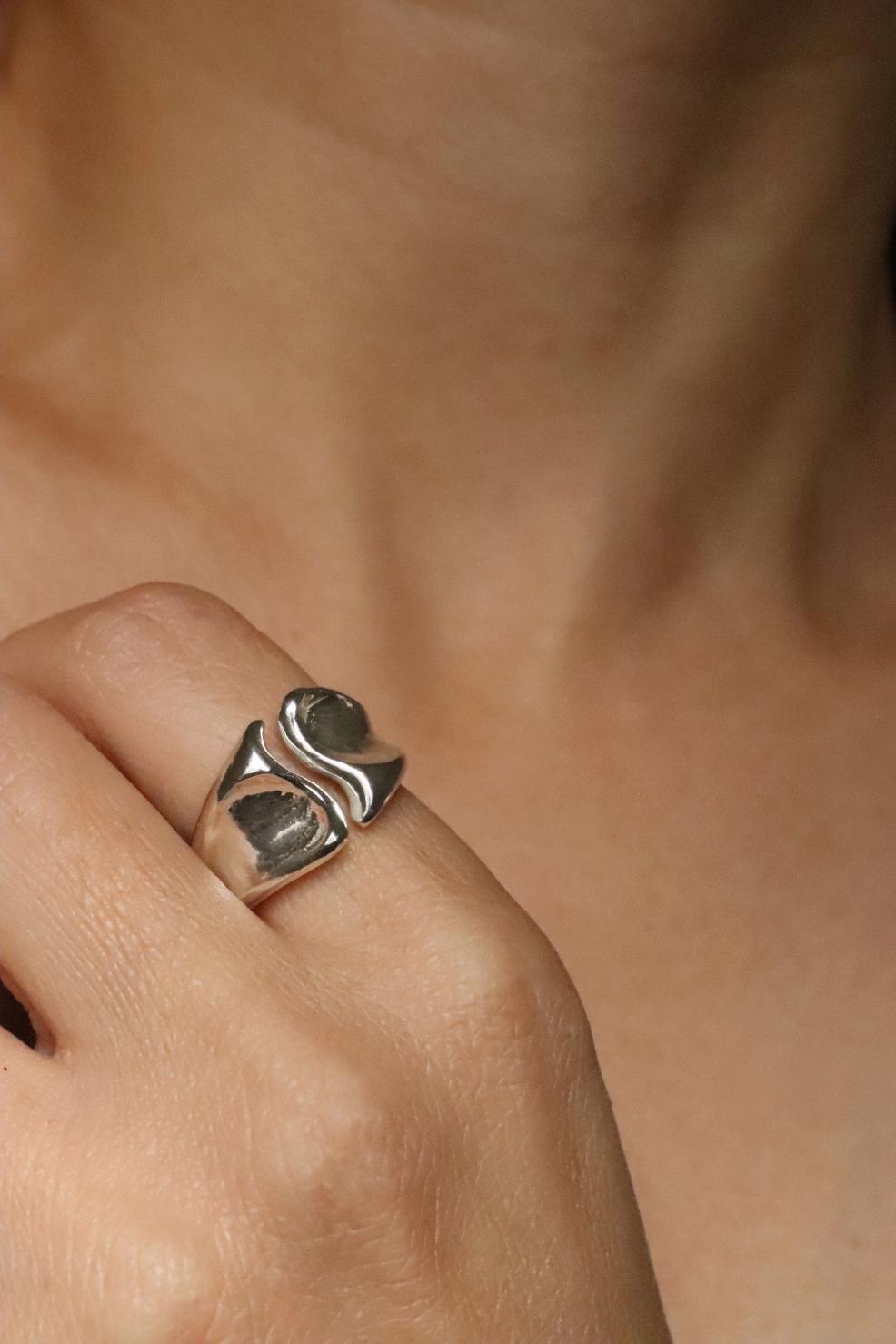 טבעת כסף פתוחה, טבעת כסף גלית, טבעות כסף לנשים, טבעת כסף לאישה, טבעות עמידות במים, טבעת כסף עבה (1)