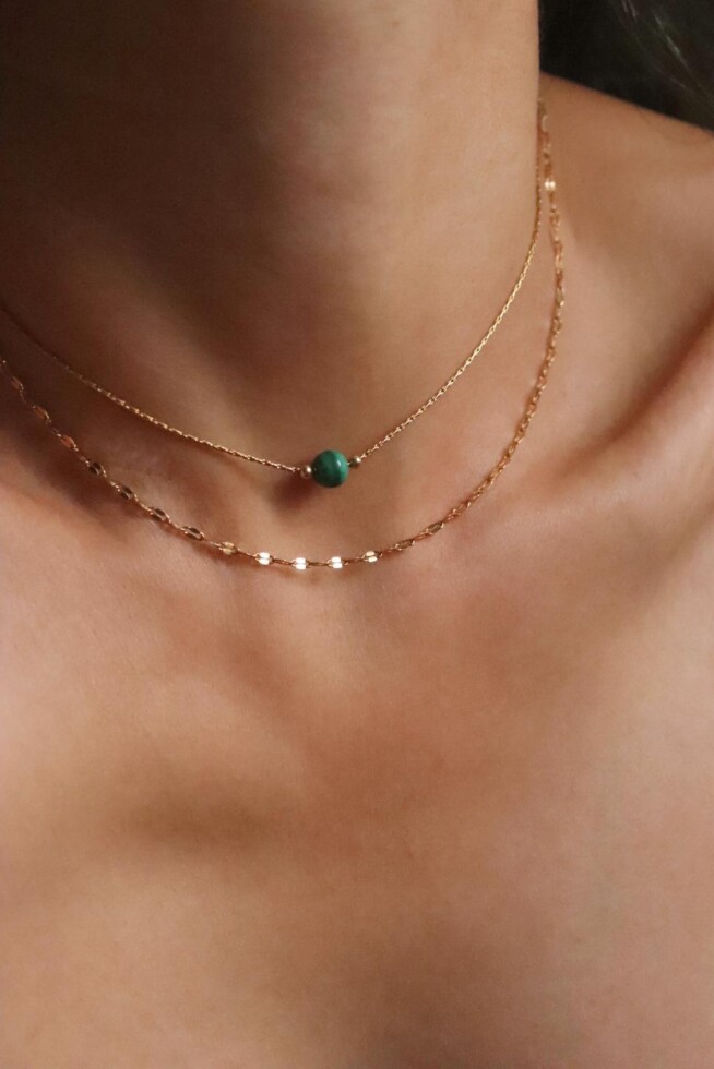 סט שרשראות לאישה, שרשראות אבני חן, שרשרת אבן חן, שרשרת מלכית, אבן חן מלכית, אבן חן ירוקה, שרשראות מדורגות