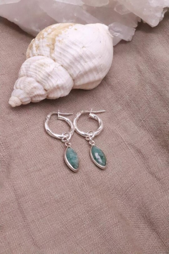 עגילי חישוק אבן חן, עגילי חישוק קטנים, עגילי חישוק כסף 925, עגילי כסף מיוחדים, עגילי חישוק לאישה