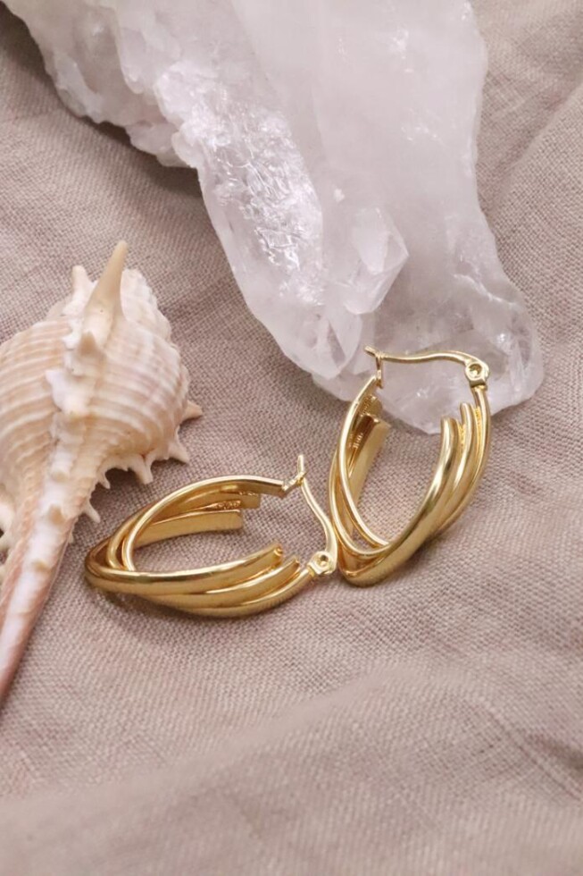 עגילי חישוק זהב לאישה, עגילי זהב מיוחדים, עגילי זהב לאירוע, עגילי חישוק עבים, חישוקי זהב לאישה (3)