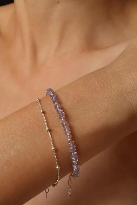 צמיד אמטיסט לאישה, אבן השפע, אבן הכסף, אבן לפרנסה, סט צמידים לאישה, צמיד אבן חן, צמידי אבני חן