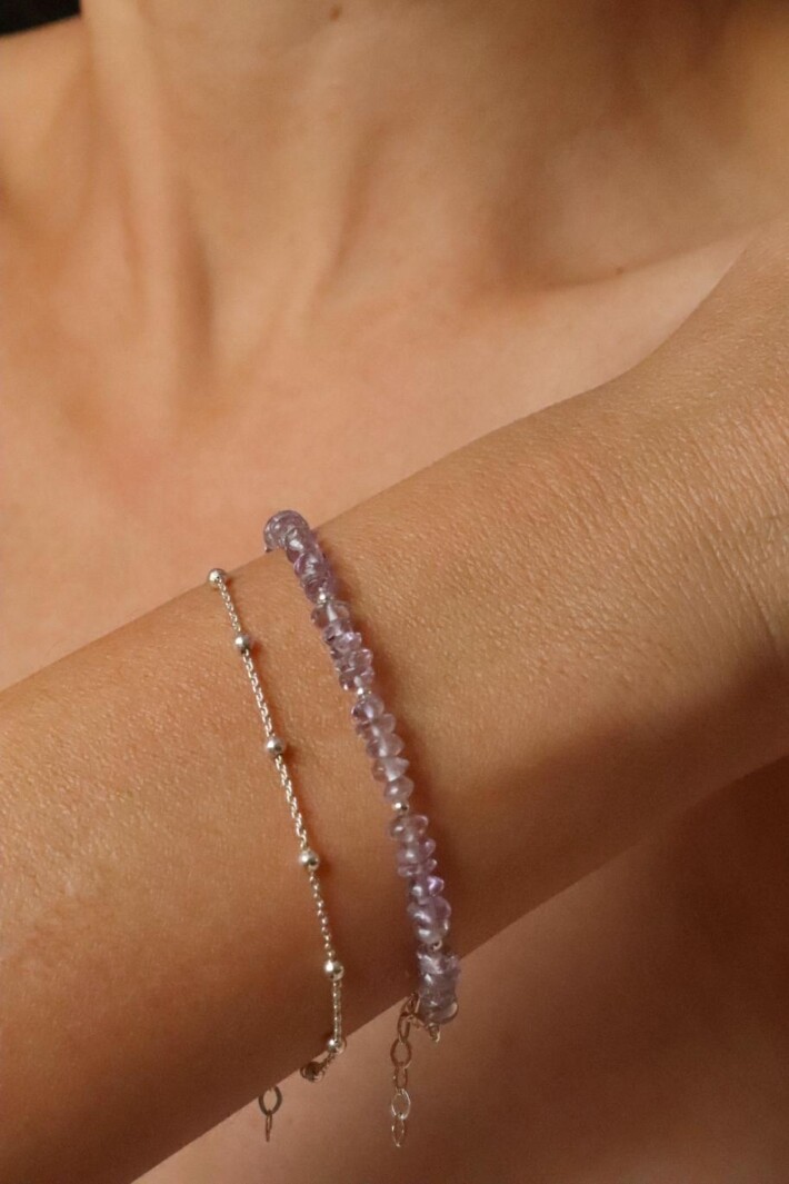 צמיד אמטיסט לאישה, אבן השפע, אבן הכסף, אבן לפרנסה, סט צמידים לאישה, צמיד אבן חן, צמידי אבני חן