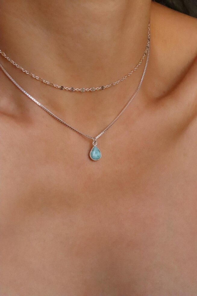 שרשרת לרימר לאישה, סט שרשראות לאישה, שרשראות אבן חן, תכשיטים עם לרימר, סגולות אבן לרימר, שרשרת כסף ללא תליון