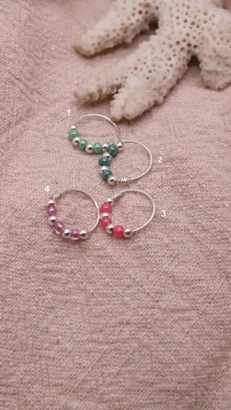 הליקס חרוזים, חישוק הליקס כסף 925, עגילים להליקס, חישוקים להליקס, הליקסים צבעוניים, הליקס צבעוני לאישה