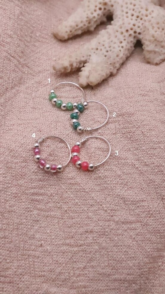 הליקס חרוזים, חישוק הליקס כסף 925, עגילים להליקס, חישוקים להליקס, הליקסים צבעוניים, הליקס צבעוני לאישה