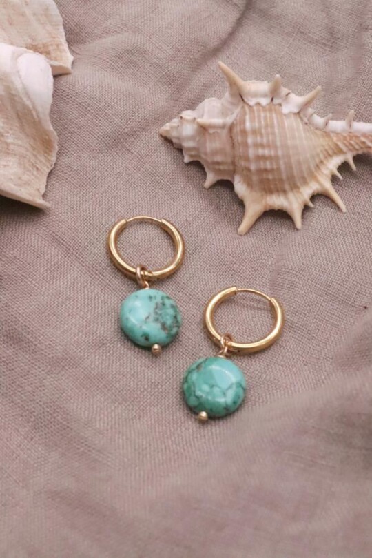 עגילי חישוק אבן חן, עגילי חישוק זהב, עגילי חישוק לאישה, חישוקי זהב לאישה, עגילים עם אבן חן