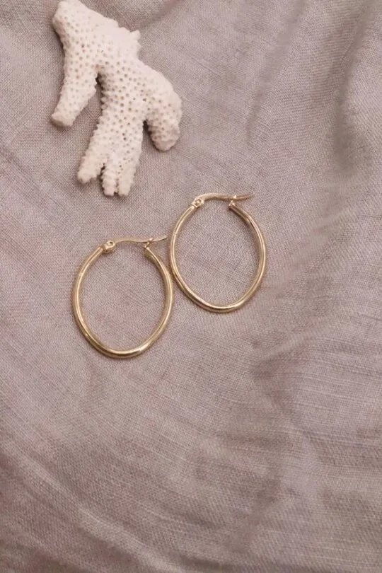 עגילי חישוק אליפסה, עגילי חישוק דקים, עגילי אליפסה זהב, עגילים לנשים, עגילי חישוק לעבודה, עגילי זהב דקים, חישוקי זהב לנשים