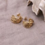 עגילי חישוק זהב, עגילי חישוק עבים, עגילי זהב לנשים, עגילים לנשים, עגילי חישוק זהב מיוחדים, עגילי זהב לאירוע (1)