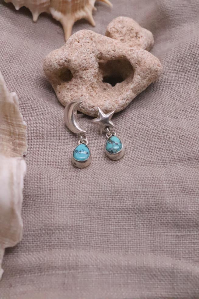 עגילי שמש וירח כסף 925, עגילי אבן חן צמודים לאוזן, עגילים מיוחדים לאישה, עגילי שמש צמודים לאוזן, עגילי ירח צמודים לאוזן (2)