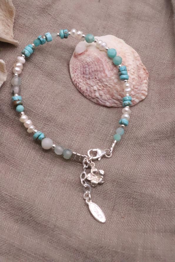 צמיד אבני חן לאישה, צמיד טורקיז כסף 925, צמיד אמזונייט לאישה, צמידים עם אבני חן, צמיד פרח כסף 925, צמידי אבני חן, צמידים לנשים