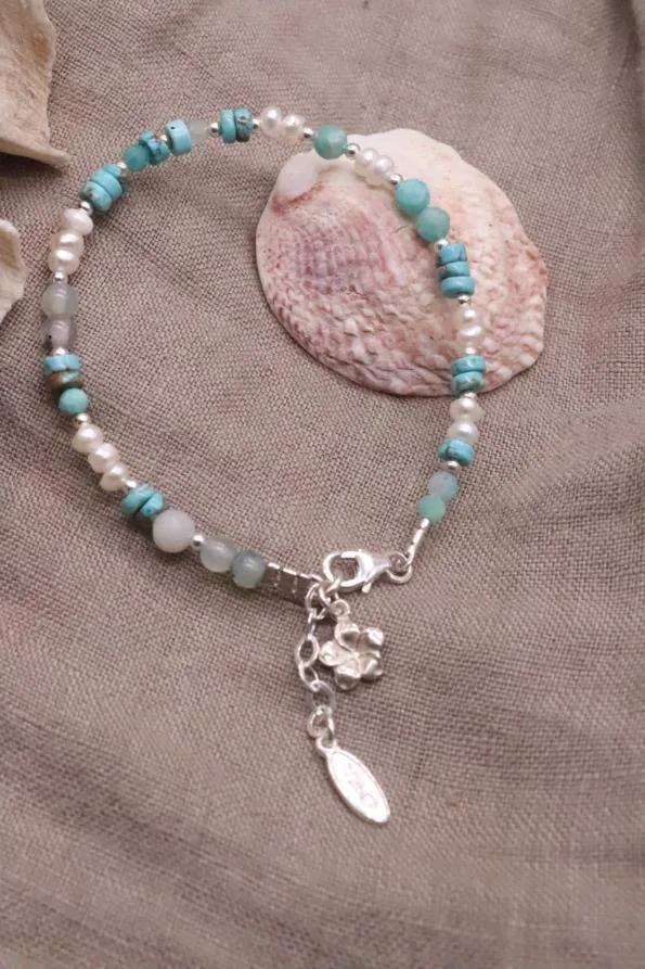 צמיד אבני חן לאישה, צמיד טורקיז כסף 925, צמיד אמזונייט לאישה, צמידים עם אבני חן, צמיד פרח כסף 925, צמידי אבני חן, צמידים לנשים