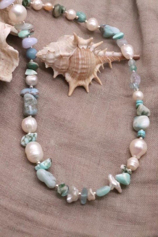 שרשרת אבני חן לאישה, שרשרת פנינים לאישה, שרשרת פנינים קצרה, שרשראות אבנים, שרשרת טורקיז לאישה, תכשיטים עם אבני חן