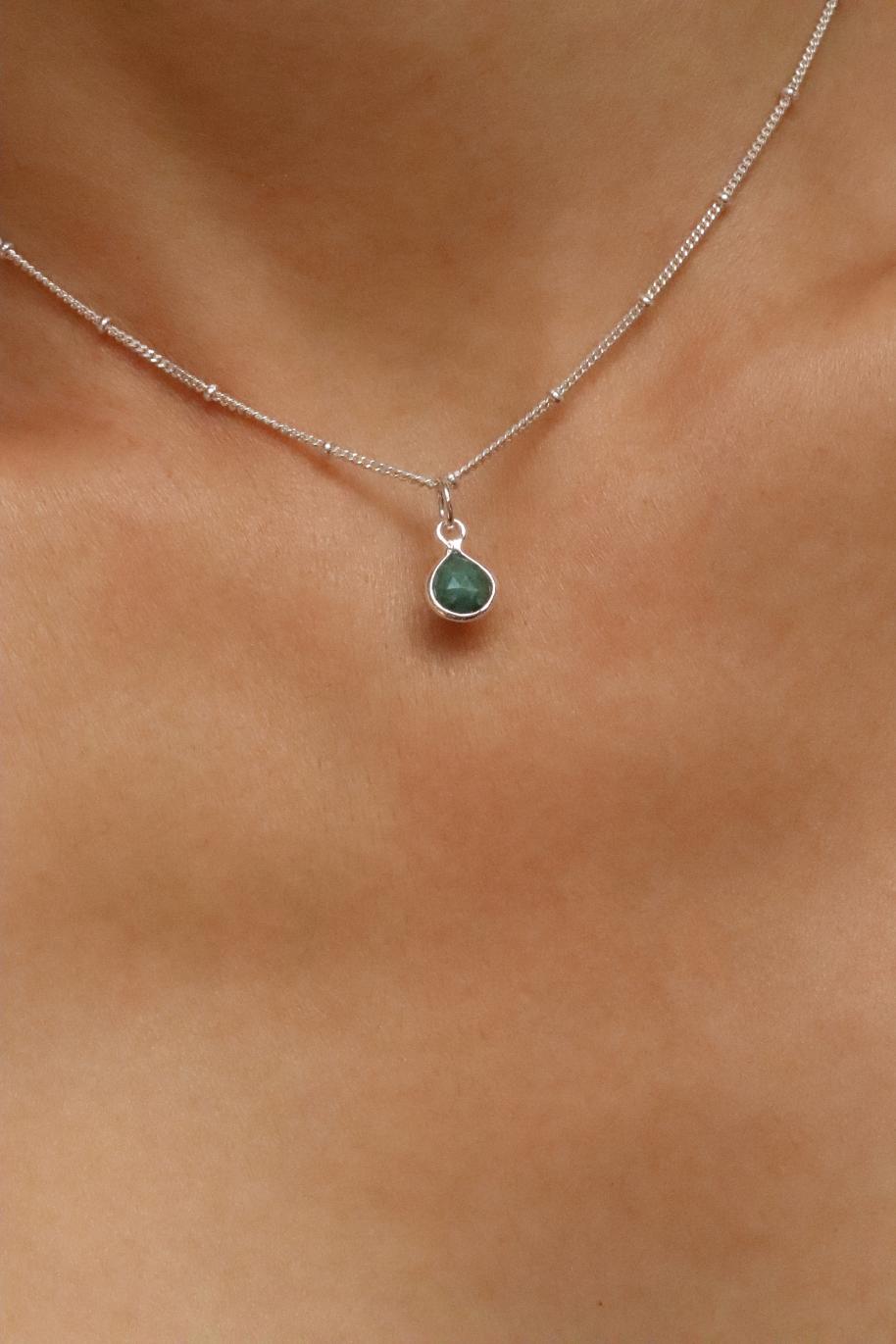 שרשרת אמרלד לאישה, שרשרת אבן ברקת לאישה, תליון אמרלד כסף 925, תליון אבן ברקת כסף 925, תכשיטי אמרלד לאישה, תכשיטים עם אבני חן, שרשראות אבני חן, (3)