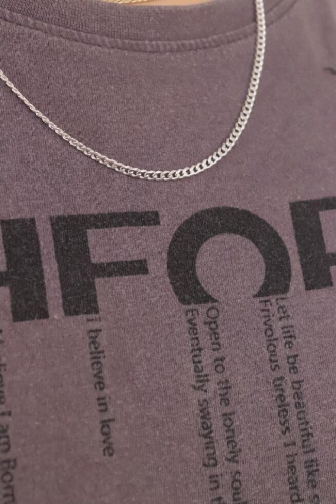 שרשרת ארוכה לגבר, שרשרת כסף לגבר, שרשראות ללא תליון, שרשראות יוניסקס, שרשראות ארוכות, שרשרת לולאות לגבר (1)