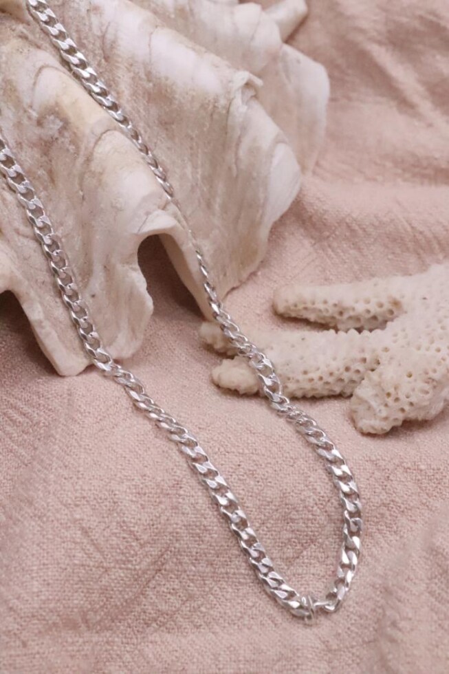 שרשרת ארוכה לגבר, שרשרת כסף לגבר, שרשראות ללא תליון, שרשראות יוניסקס, שרשראות ארוכות, שרשרת לולאות לגבר (3)