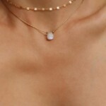 שרשרת מונסטון לאישה, אבן אהבה, סט שרשראות זהב לאישה, שרשראות מונסטון, אבן ירח, סט תכשיטים לאישה, שרשראות מדורגות (2)