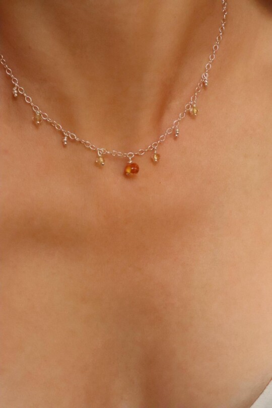 שרשרת סיטרין לאישה, שרשרת אמבר לאישה, שרשרת ענבר לאישה, שרשרת אבן חן לאישה, שרשראות אבני חן כסף 925, אבן לפרנסה, אבני לידה