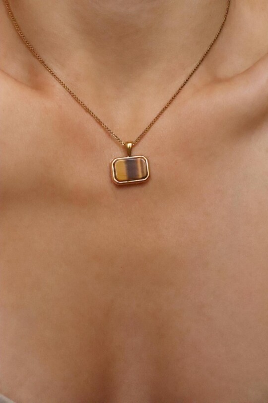 שרשרת עין הנמר, שרשרת זהב עם אבן חן, שרשראות אבני חן ציפוי זהב, שרשראות זהב לנשים, שרשרת אבן חן לאישה, שרשרת זהב עין הנמר