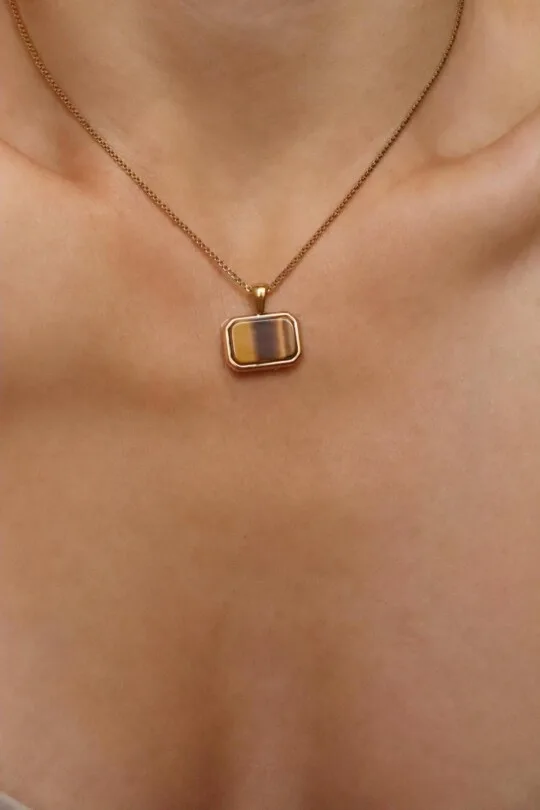 שרשרת עין הנמר, שרשרת זהב עם אבן חן, שרשראות אבני חן ציפוי זהב, שרשראות זהב לנשים, שרשרת אבן חן לאישה, שרשרת זהב עין הנמר