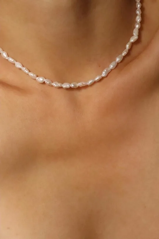 שרשרת פנינים לאישה, שרשראות פנינים, שרשראות אבני חן, שרשראות קצרות, תכשיטים לחתונה, שרשרת פנינים לכלה