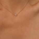 שרשרת קוורץ לאישה, גביש קוורץ, שרשראות אבני חן, שרשראות אבנים קצרות, שרשרת זהב עם אבן חן, שרשרת זהב עם קוורץ (2)