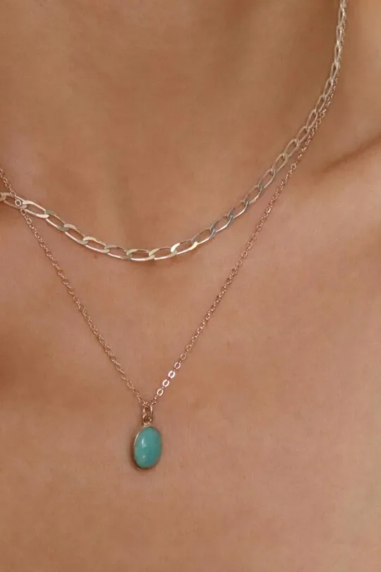 סט שרשראות לאישה, שרשרת אבן חן לאישה, שרשרת אמזונייט לאישה, שרשראות כסף לאישה, שרשרת אמזונייט מכסף 925, סט שרשראות אבן חן