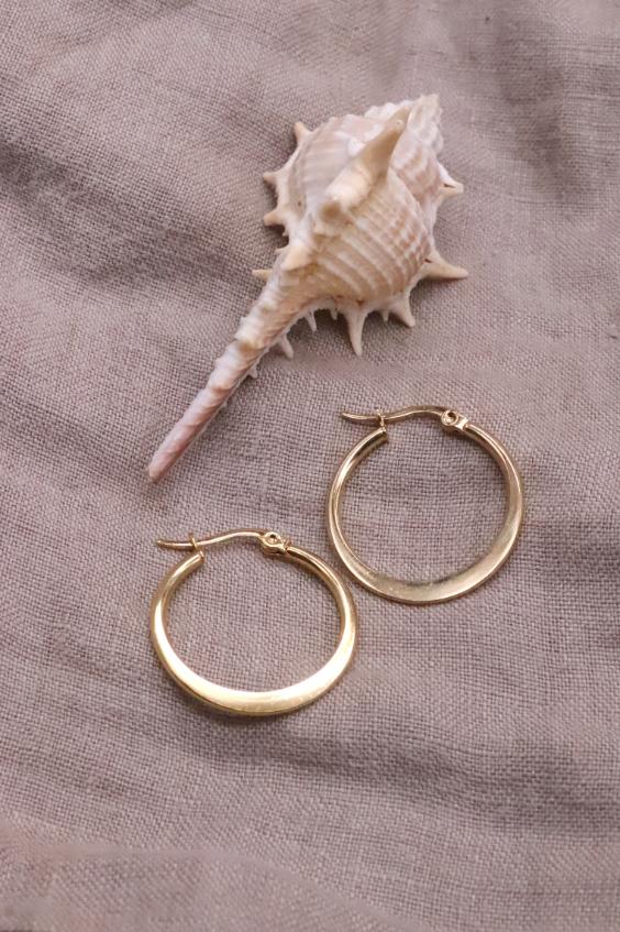 עגילי חישוק זהב לאישה, חישוקי זהב דקים, עגילי חישק לנשים, עגילים לנשים