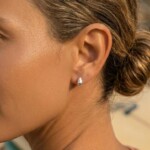 עגילי טיפה צמודים לאוזן, עגילי טיפה קטנים, עגילי כסף צמודים לאוזן, עגילים לחיילות, עגילים תקניים לצבא (2)